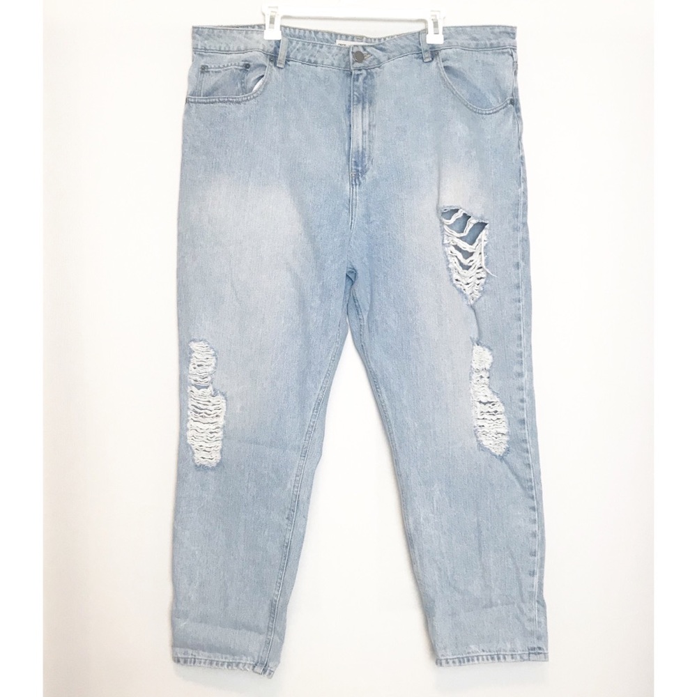 ASOS High Rise Distressed Jeans
